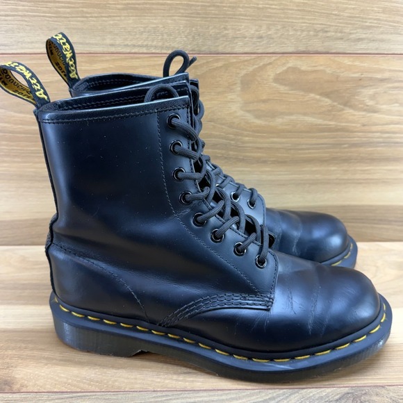 Dr. Martens Shoes - Dr Martens Womens Boots 7 EU 38 Black Leather Combat Grunge Y2K Punk 11821